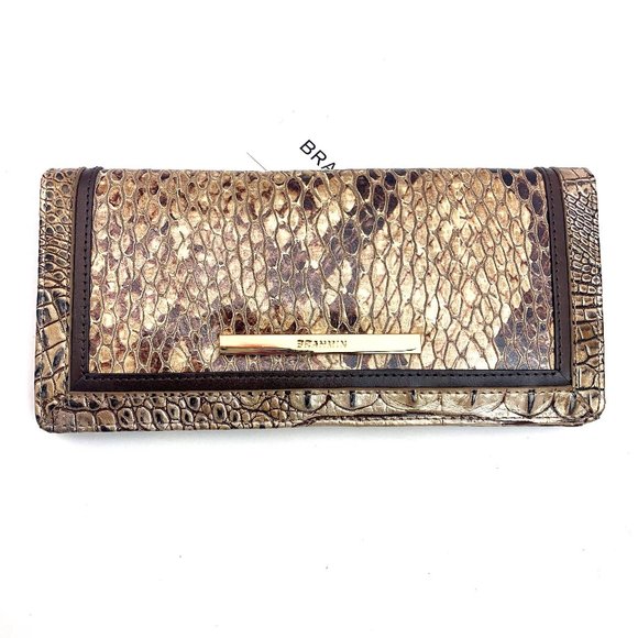 Brahmin Handbags - Brahmin Ady Cashew Cooper embossed leather wallet
